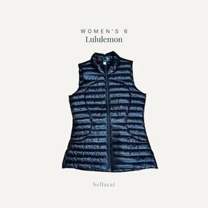 Lululemon Pack It Down Vest *Shine Black Size 6